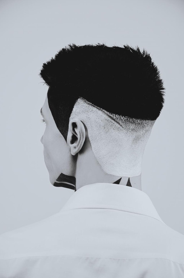 Fade alto con diseño en la nuca